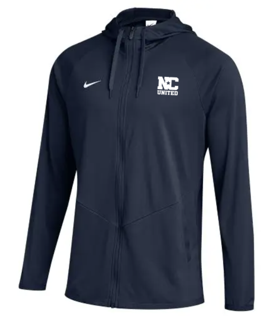 NC United × Nike “Relentless” Full-Zip Hooded Jacket (Embroidered Logo)